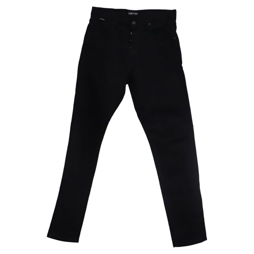 Tom Ford Tapered Denim Jeans in Black Cotton